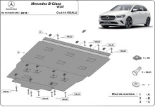 Aluminium plaque couvercle cache protection moteur Mercedes B-Classe (2018-2026)