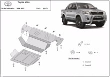 Acier plaque couvercle cache protection moteur Toyota Hilux (2004-2015)