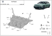 Acier plaque couvercle cache protection moteur Volkswagen Passat (2024-2026)