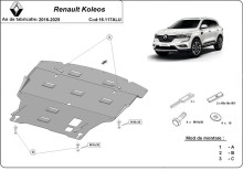 Aluminium plaque couvercle cache protection moteur Renault Koleos (2016-2025)