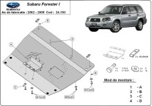 Acier plaque couvercle cache protection moteur Subaru Impreza diesel (2002-2008)