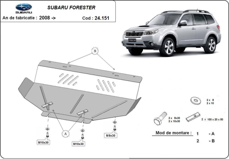 Acier plaque couvercle cache protection moteur Suzuki X90 2.0 (2008-2013)