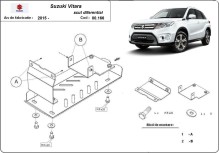 Aluminium - Osłona dyferencjału Suzuki Vitara (2013-2025)