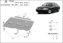 Acier plaque couvercle cache protection boîte de vitesses Volkswagen Passat (1997-2005)