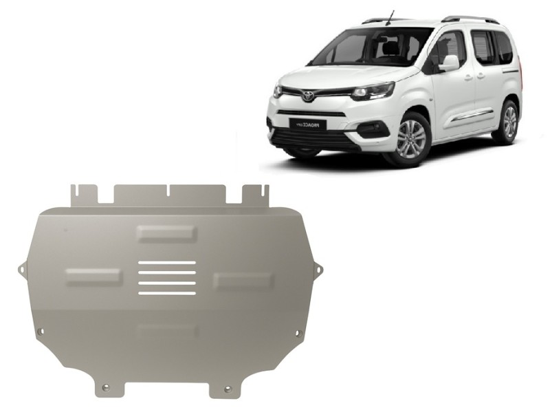Aluminium plaque couvercle cache protection moteur Toyota Proace (2019-2026)