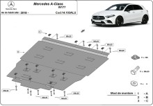 Aluminium plaque couvercle cache protection moteur Mercedes A-Classe (2018-2026)