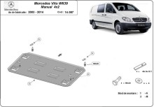 Acier plaque couvercle cache protection moteur Mercedes Vito (2003-2014)