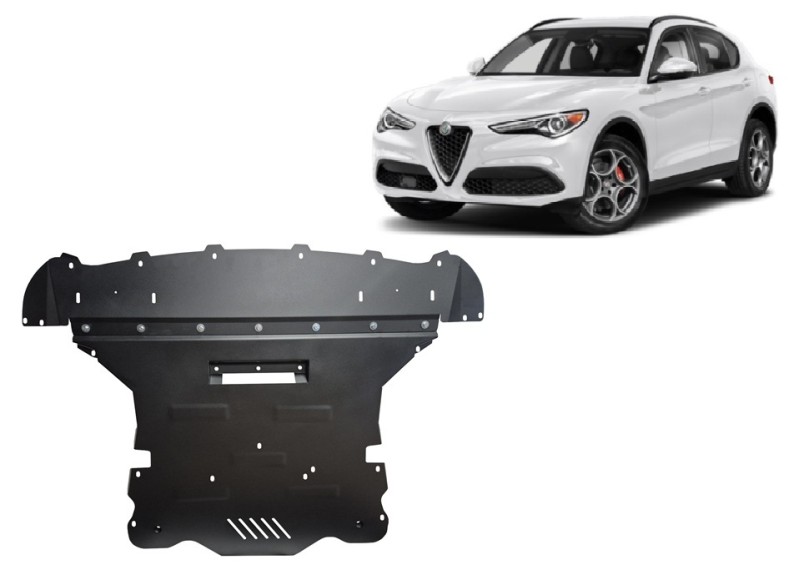 Acier plaque couvercle cache protection moteur Alfa Romeo Stelvio (2016-2026)