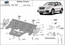 Acier plaque couvercle cache protection moteur Subaru Forester 2 (2014-2018)
