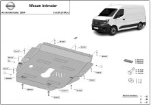 Aluminium plaque couvercle cache protection moteur Nissan Interstar (2024-2026)