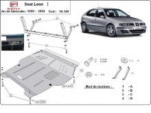 Acier plaque couvercle cache protection moteur Seat Leon (1998-2005)