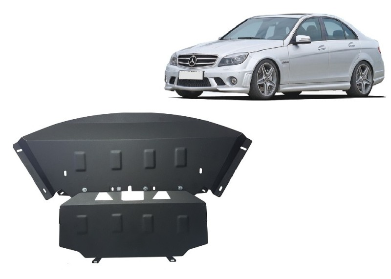 Acier plaque couvercle cache protection moteur Mercedes C-Classe (2006-2014)