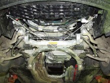 Stalowa Osłona pod silnik BMW Seria 5 E60/E61 standardowy przedni zderzak (2003-2010)
