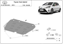 Acier plaque couvercle cache protection moteur Toyota Yaris (2013-2021)
