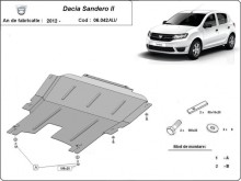 Aluminium plaque couvercle cache protection moteur Dacia Sandero (2012-2020)