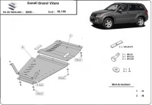 Acier plaque couvercle cache protection moteur Suzuki Ignis (2005-2019)