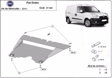 Acier plaque couvercle cache protection moteur Fiat Doblo (2010-2022)