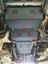Acier plaque couvercle cache protection boîte de vitesses Mitsubishi L200 (2005-2015)