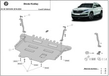Aluminium Osłona pod silnik Skoda Kodiaq (2016-2024)
