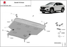 Acier plaque couvercle cache protection moteur Suzuki S-Cross (2023-2026)