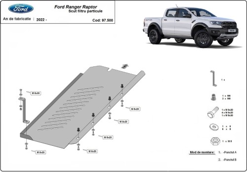 Stalowa Osłona DPF Ford Ranger Raptor (2020-2023)