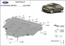 Acier plaque couvercle cache protection moteur Ford Focus 2 (2004-2010)