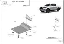 Aluminium Osłona czujniki DPF Toyota Hilux (2021-2026)