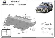 Aluminium plaque couvercle cache protection moteur Volvo XC70 (2007-2016)