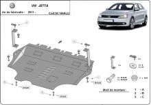 Aluminium plaque couvercle cache protection moteur Volkswagen Jetta (2011-2026)