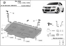 Aluminium plaque couvercle cache protection moteur Volkswagen Jetta (2009-2012)