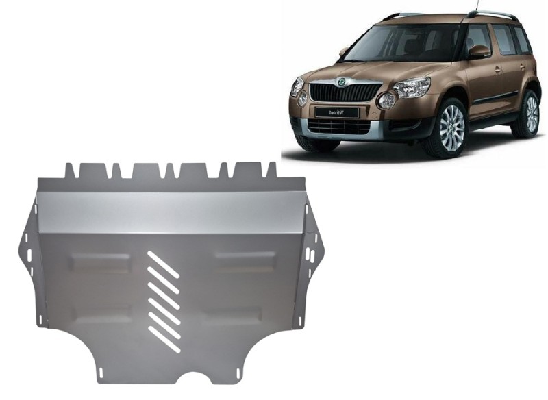 Aluminium plaque couvercle cache protection moteur Skoda Yeti (2011-2017)