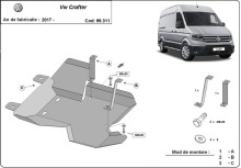 Acier plaque couvercle cache protection de AdBlue Volkswagen Crafter (2017-2020)