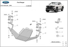 Acier plaque couvercle cache protection différentiel Ford Ranger (2023-2026)