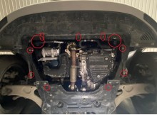 Acier plaque couvercle cache protection moteur Fiat 600 (2023-2026)