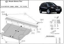 Acier plaque couvercle cache protection moteur Nissan Kubistar (2000-2006)
