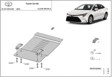 Aluminiowa osłona / blokada katalizatora do Toyota Corolla (2019-2026)