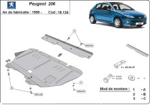 Acier plaque couvercle cache protection moteur Peugeot 3008 (1998-2012)