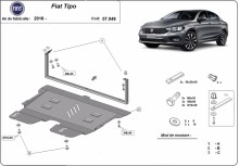 Acier plaque couvercle cache protection moteur Fiat Tipo (2015-2026)