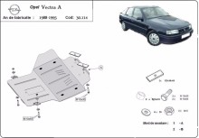 Acier plaque couvercle cache protection moteur Opel Vauxhall Vectra (1988-1995)