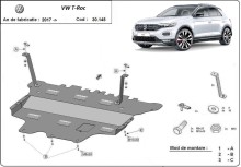 Acier plaque couvercle cache protection moteur VW Tiguan (2017-2026)