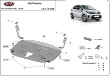 Acier plaque couvercle cache protection moteur Kia Ceed (2017-2026)