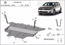 Acier plaque couvercle cache protection moteur VW Golf 4 (2012-2020)