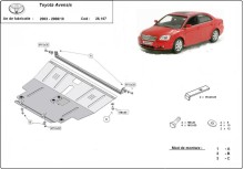 Acier plaque couvercle cache protection moteur Toyota Aygo AB40 (2003-2008)