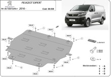 Acier plaque couvercle cache protection moteur Peugeot Expert (2016-2026)