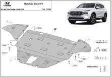 Acier plaque couvercle cache protection moteur Hyundai Santa Fe (2018-2023)