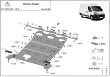 Acier plaque couvercle cache protection moteur Citroen Jumper (2016-2026)