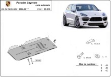 Acier plaque couvercle cache protection boîte de vitesses Porsche Cayenne (2002-2017)