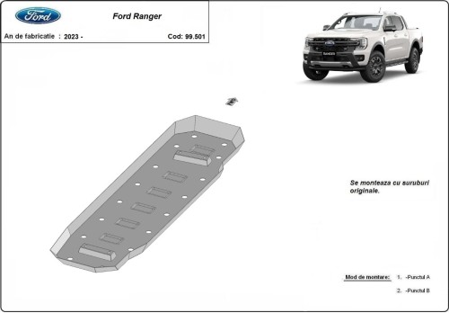 Stalowa Osłona zbiornika paliwa Ford Ranger (2023-2026)