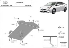 Acier plaque couvercle cache protection de Catalyseur Toyota Prius (2019-2026)
