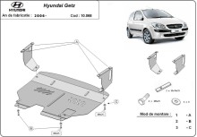 Acier plaque couvercle cache protection moteur Hyundai Getz (2006-2010)